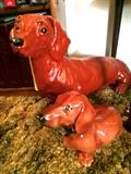 Dachshunds, ceramic