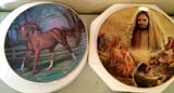 Horse and Jesus collectible plates(Jesus Plate Sold)