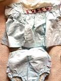 Vintage baby outfit, girl's with rubber-lined panties