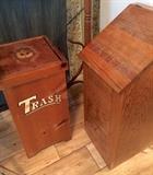 Wooden trash and tater bins