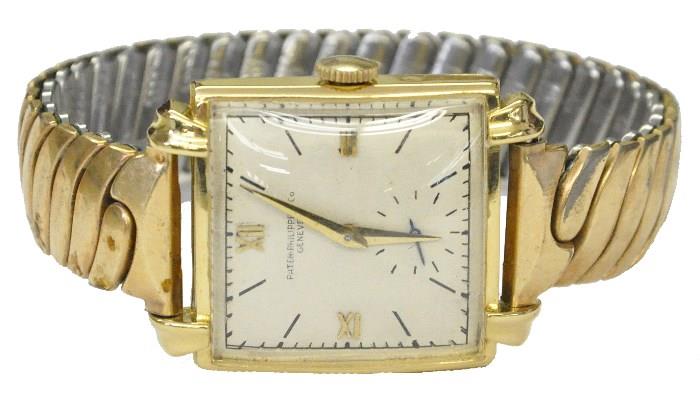 Vintage Men's 18K Patek Philippe Wristwatch. Band is not Gold.