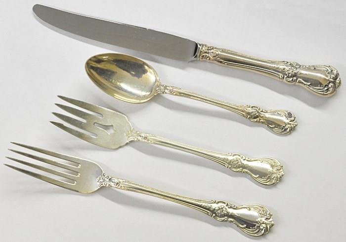 72 PC. SET OF TOWLE "OLD MASTER" STERLING SILVERWARE.