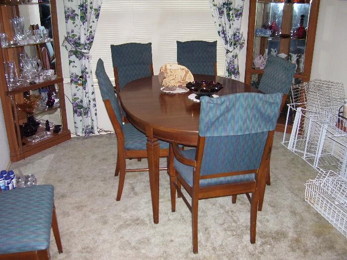 Dining table, leaf & 6 chairs available.