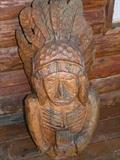 Folk art carving of Native American