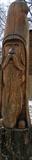 Folk art carving of seven foot gnome