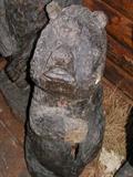 Folk art carving of bear