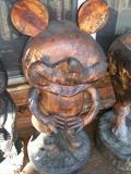 Folk art carving of mouse