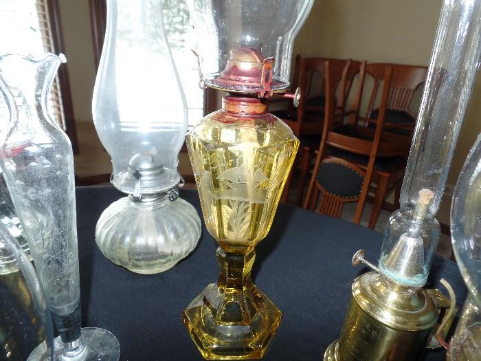 etched hurricane lamp