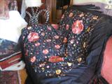 Piano Scarf made during the Roaring '20s. 5' x 5' w/beautiful wide fringe. Be creative and repurpose the scarf.