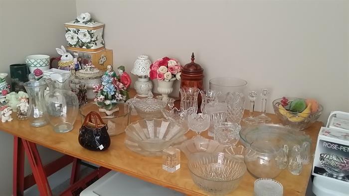 Glassware and collectibles