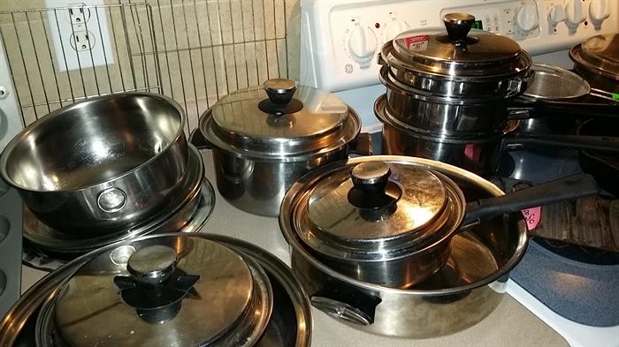 Vintage Cook Master pots and Pans
Stainless steel tri-ply
Great even heating will make you a better cook.