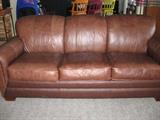 Brown leather LAZY BOY hide a bed