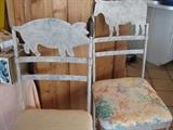 Pig and cow chairs
