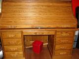 LARGE Oak Roll Top desk