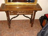 Antique wood and iron Entry Hall table