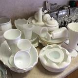 BEFORE PHOTOS:Milk glass---lots of it...the good ones aren't even in this photo