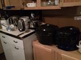 Chrome appliances, corning Cornflower, graniteware, 