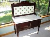 English tiled wash stand - late Victorian era