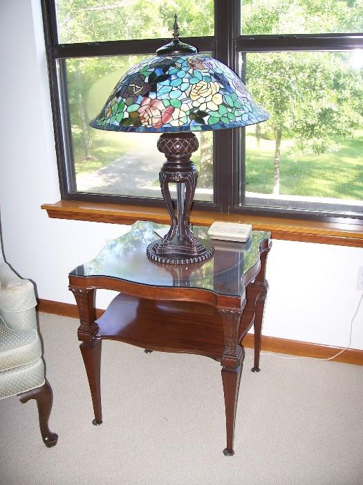 Great lamps and small accent tables....