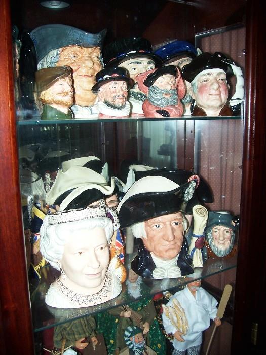 Another cabinet full of great "smalls" - Toby jugs from the U.K.