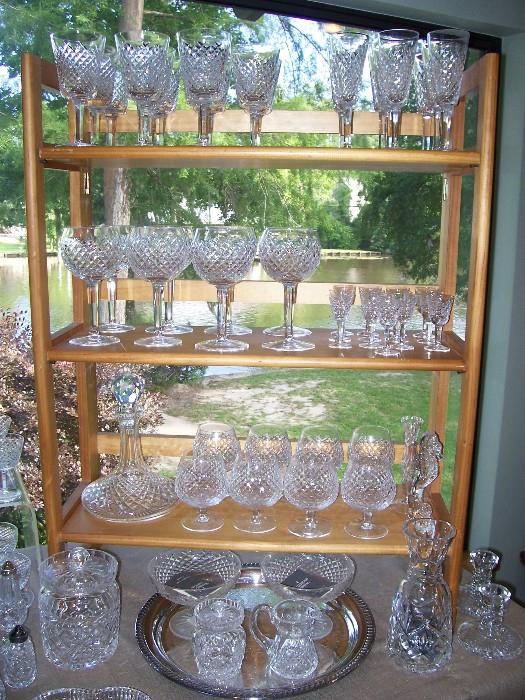 WATERFORD - all perfect - the "Alana" pattern with a few pieces of "Lismore" thrown in.  Biscuit barrel, decanters, all types of glasses, more