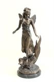 Lot #47 Contemporary bronze of Winged Woman