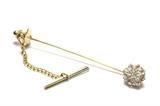 Lot #179 14kt gold and diamond stick pin