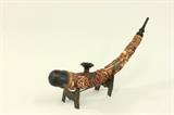 Lot #475 Figural carved opium pipe 