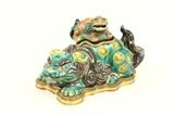 Lot #484 Chinese porcelain supine foo dog inkwell