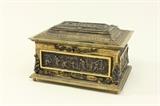 Lot #266 Large figural bronze box