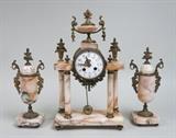 Lot #293 Marble clock set