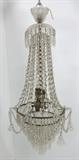 Lot #353 Crystal tear drop chandelier