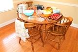 Kitchen table with 4 leaves and 6 chairs