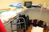 Linens, wheelchair, walker, etc.