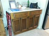 cabinet with marble top 