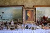 Artwork, pottery, figurines, shells, rocks, etc