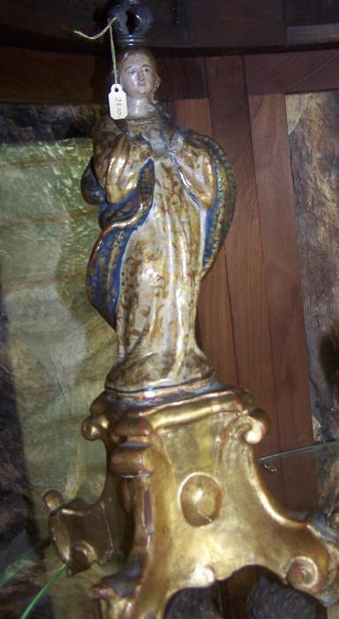 Spanish Colonial Virgin with Silver Crown