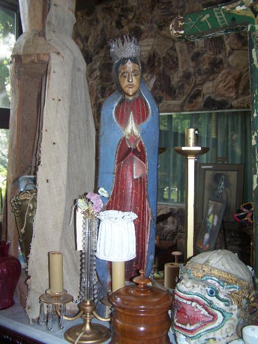 188th Century Spanish Colonial Virgin of Guadalupe