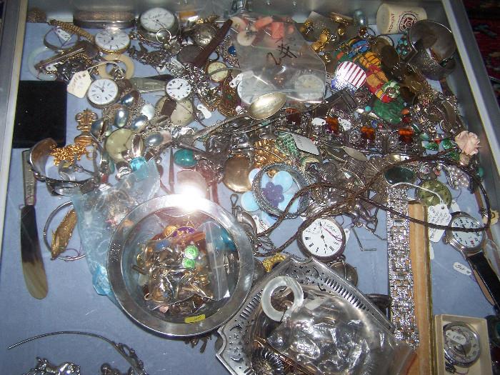Over 30 Different Pocket Watches; Turquoise Jewelry
