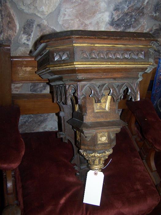 18th Century German Walnut Altar Corbel Shelf