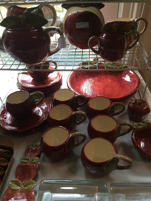            Apple pottery (not Franciscan) set