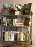                Baker's rack filled with cookbooks