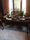                Provincial dining table & chairs