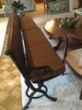   Turn of the century train depot bench (seat lifts)