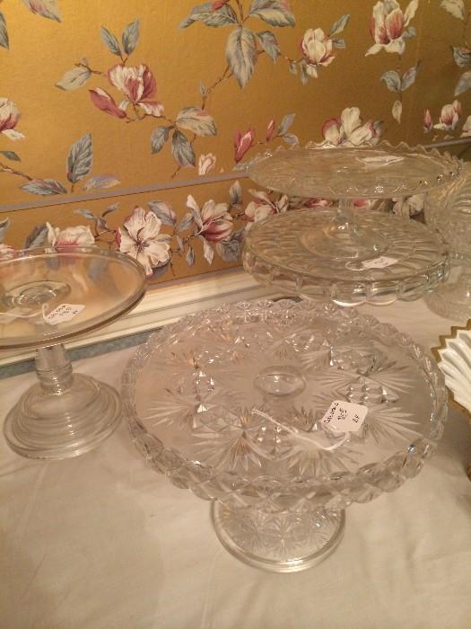                Lovely collection of cake plates