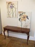 Side Table/Sofa Table, Fun Floral Art