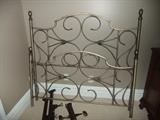 Metal/Bronze tone Queen Size Bed. Headboard & Footboard