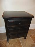 Painted, Distressed Black nightstand