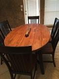 Only 9 months old! Rustic table with chairs and bench seat. Excellent condition. 