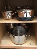 Calphalon stainless steel pots and pans. 
